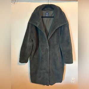 GAP Women's Deep Green Teddy Jacket